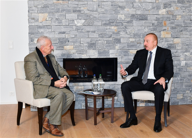 В Давосе состоялась встреча Президента Ильхама Алиева с генеральным исполнительным директором компании Kromatix SA - ФОТО