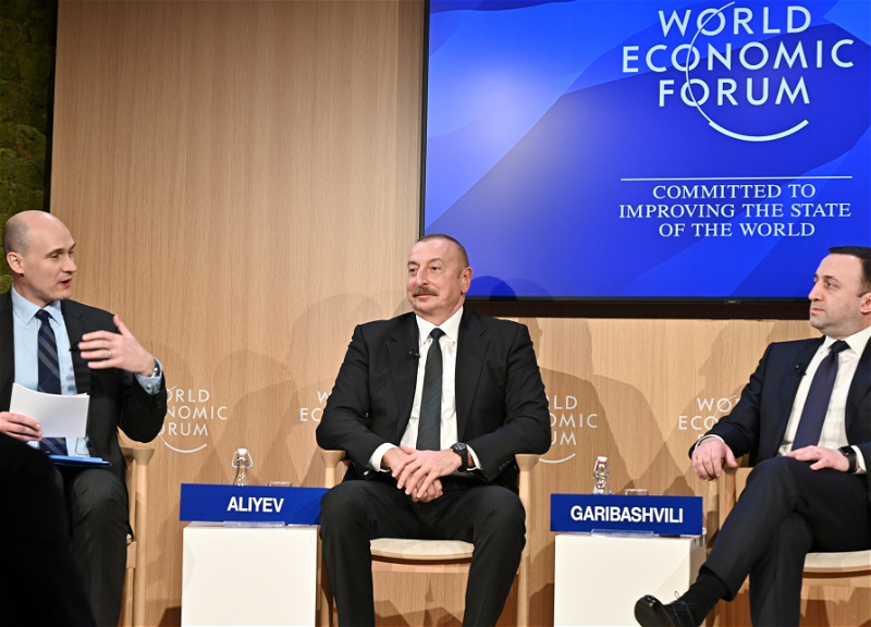 Ильхам Алиев принял участие в панельном заседании, проведенном в рамках Всемирного экономического форума - ФОТО