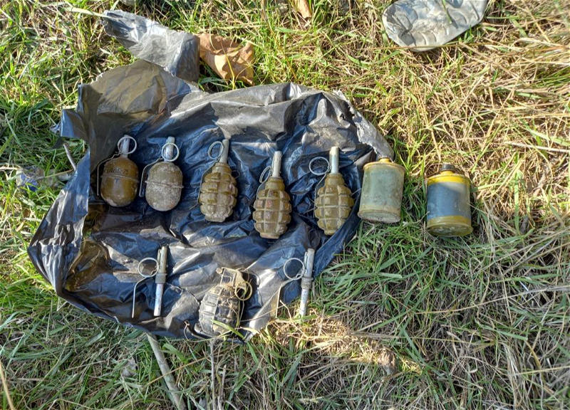 Целый набор ручных гранат обнаружен на улице в поселке Ахмедлы – ФОТО - ВИДЕО