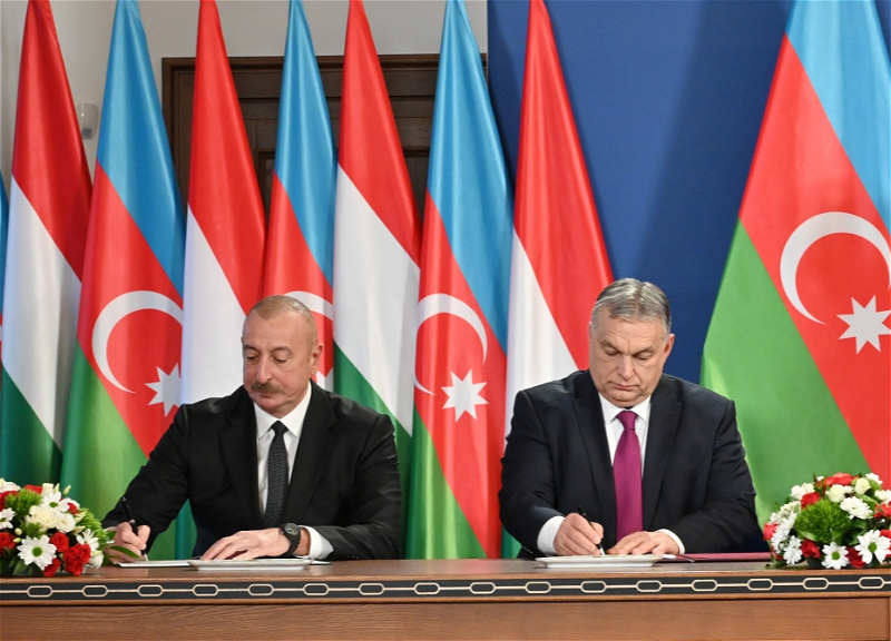 В рамках визита Ильхама Алиева в Будапешт подписаны азербайджано-венгерские документы