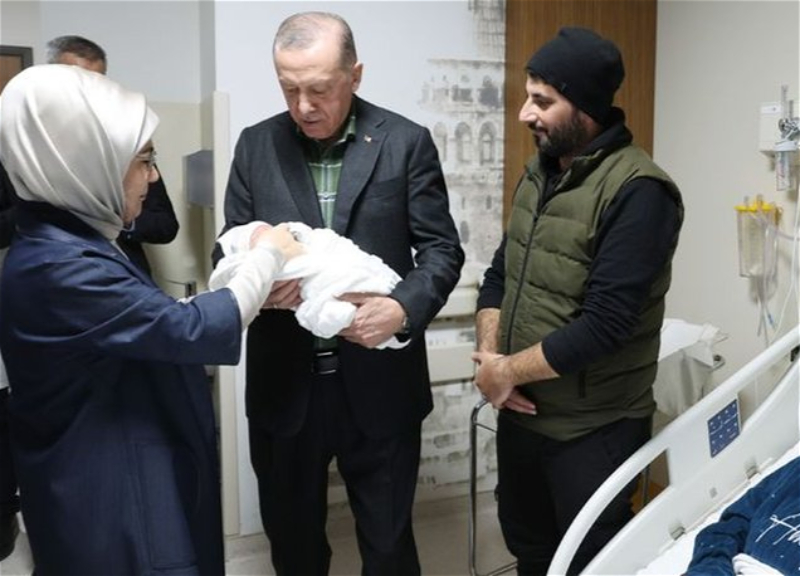 Эрдоган дал имя новорожденной дочери женщины, пострадавшей в результате землетрясения - ФОТО - ВИДЕО