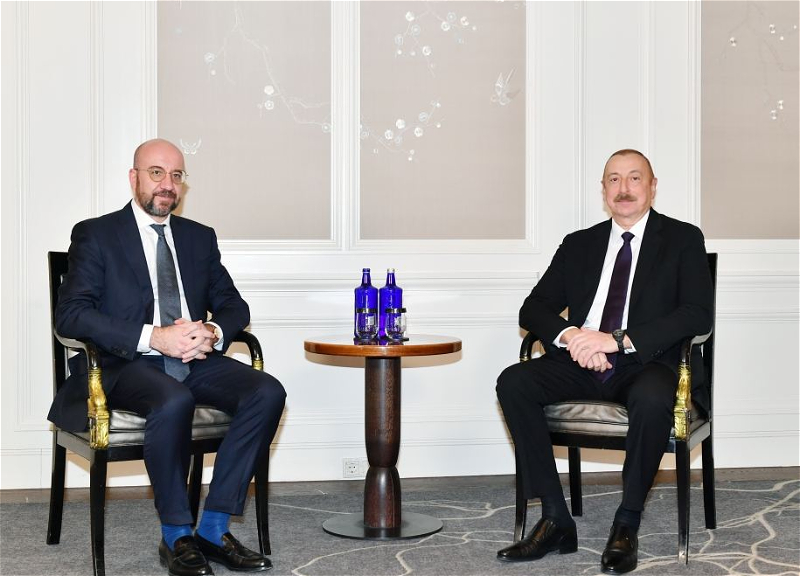 Ильхам Алиев встретился в Мюнхене с Шарлем Мишелем - ФОТО
