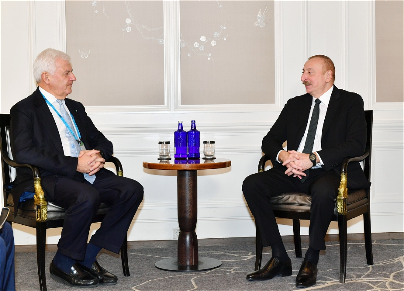 В Мюнхене состоялась встреча Ильхама Алиева с главным исполнительным директором компании Leonardo - ФОТО