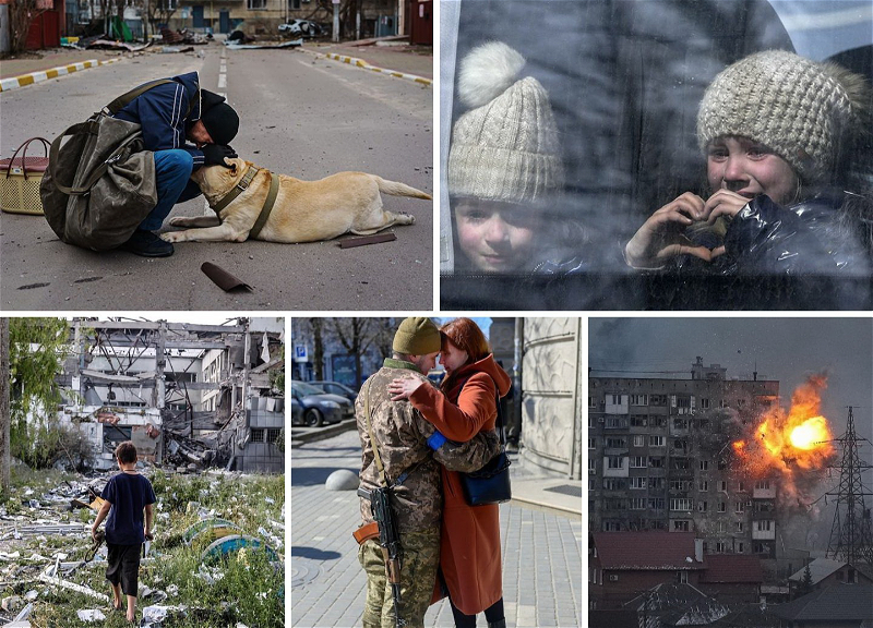 Год войны: Слезы, смерть и разрушения в Украине в фотографиях