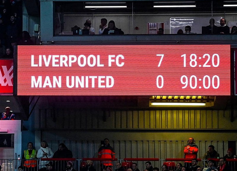 «Ливерпуль» разгромил «Манчестер Юнайтед» со счётом 7:0