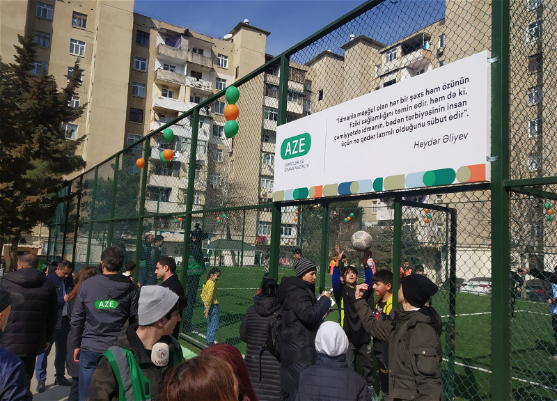 Минспорта открыло спортивную площадку в Хатаинском районе - ФОТО