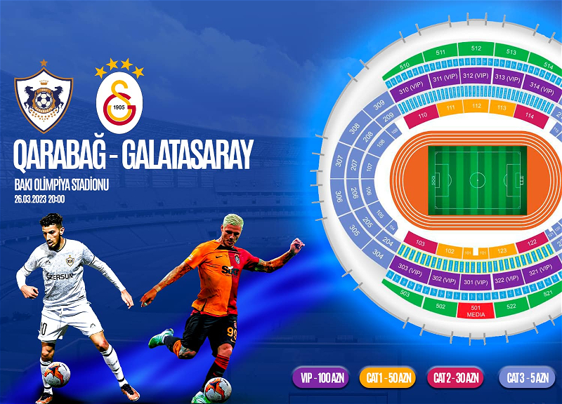 Поступают в продажу билеты на матч «Карабах» - «Галатасарай»
