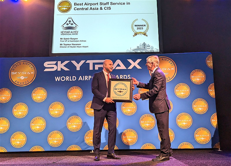 Международный аэропорт Гейдар Алиев в очередной раз удостоен престижной награды Skytrax - ФОТО