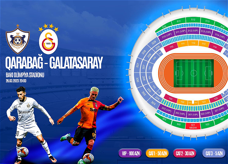 На матч «Карабах» - «Галатасарай» продано более 40 тысяч билетов