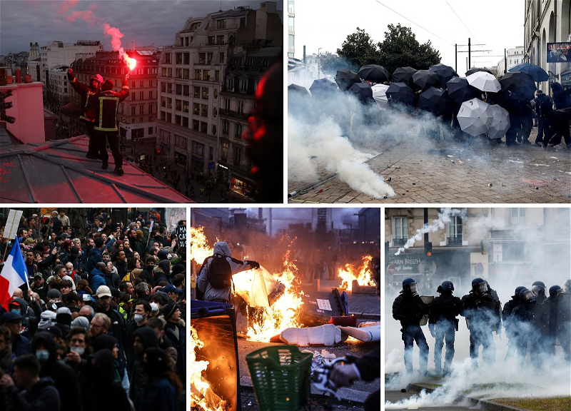 Города Франции в огне протестов - ФОТО