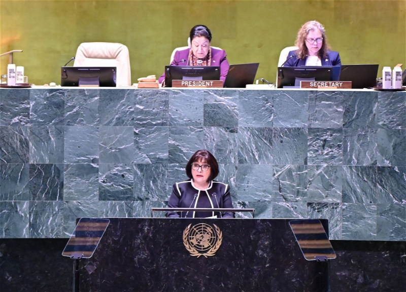 Спикер Милли Меджлиса Сахиба Гафарова выступила на заседании высокого уровня ООН