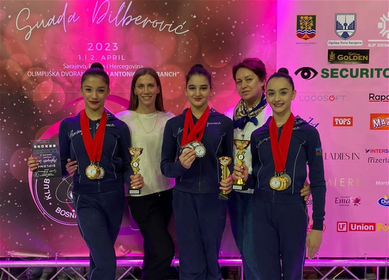 Азербайджанские гимнастки завоевали на международном турнире 15 медалей