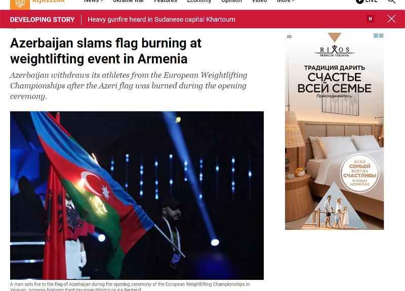 В ведущих мировых зарубежных СМИ опубликованы статьи, посвященные инциденту с сожжением флага Азербайджана в столице Армении - ФОТО