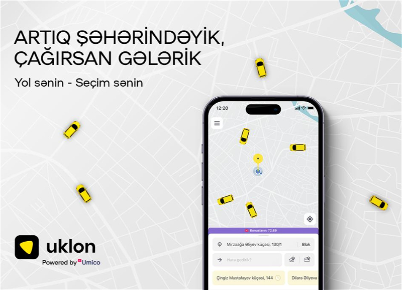 В Азербайджане запустился новый онлайн-сервис заказа авто Uklon - ВИДЕО