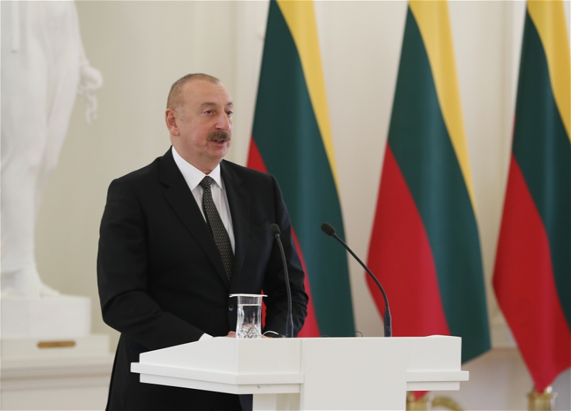 Президент Ильхам Алиев: Выражаем признательность Литве за усилия по развитию связей между Европейским Союзом и Азербайджаном
