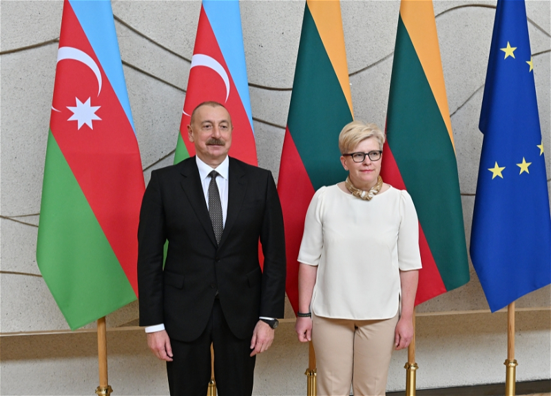 В Вильнюсе состоялась встреча Президента Ильхама Алиева с премьер-министром Литвы Ингридой Шимоните - ФОТО