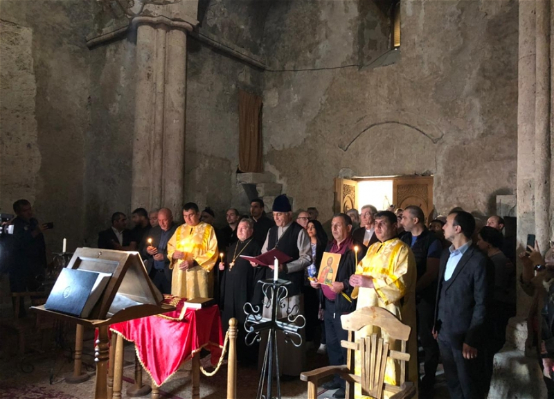 Представители албано-удинской религиозной общины Азербайджана посетили Худавенгский монастырь - ФОТО