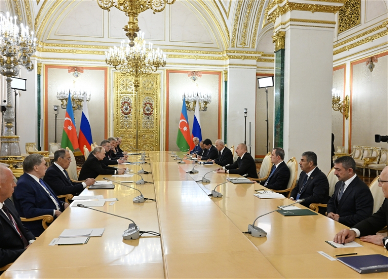 В Москве состоялась встреча Президента Ильхама Алиева и Президента Владимира Путина - ФОТО