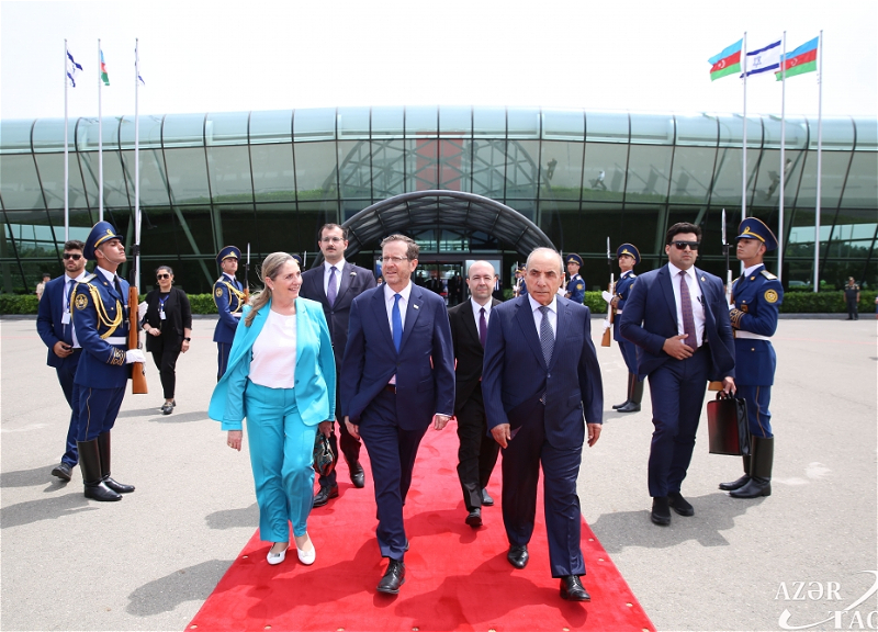 Завершился официальный визит Президента Израиля Ицхака Герцога в Азербайджан - ФОТО
