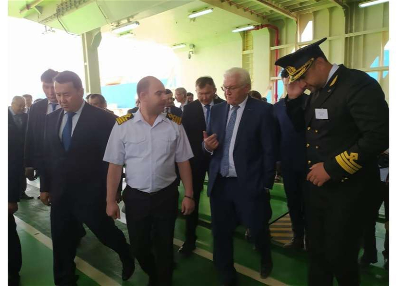 Almaniya Prezidenti “Zərifə Əliyeva” gəmi-bərəsində olub - FOTO