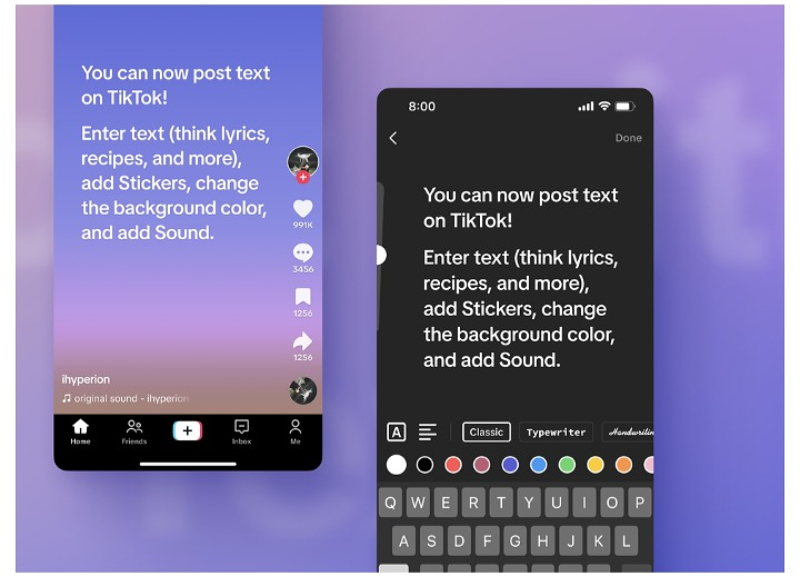 В TikTok появились текстовые посты – ФОТО