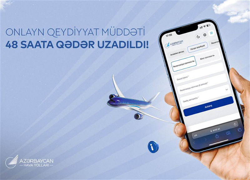 AZAL sərnişinləri üçün onlayn qeydiyyat imkanlarını genişləndirir