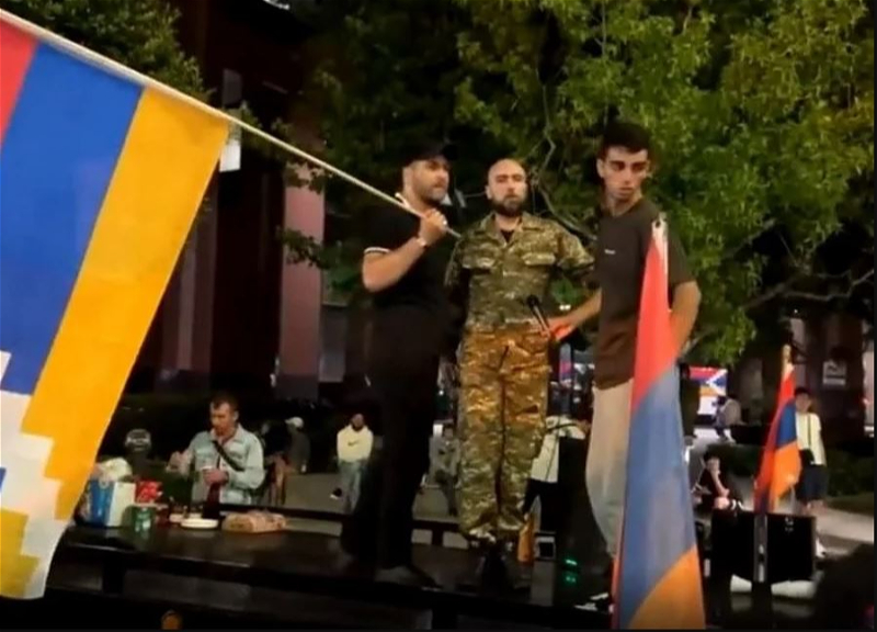 Армянские шовинисты собрались перед Генконсульством Азербайджана в Лос-Анджелесе - ФОТО – ВИДЕО