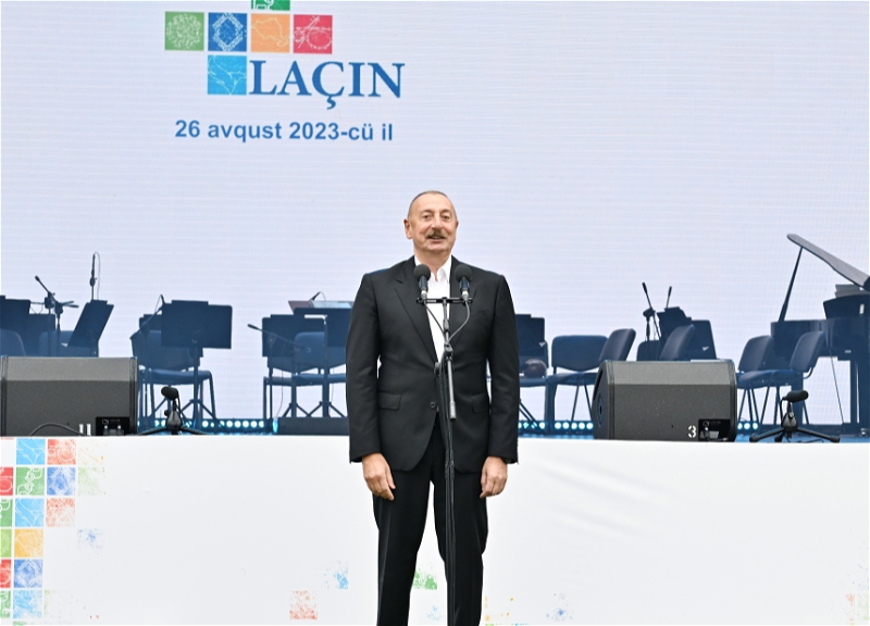 Президент Азербайджана принял участие в праздничном мероприятии «День города Лачин» на берегу реки Хакари - ФОТО