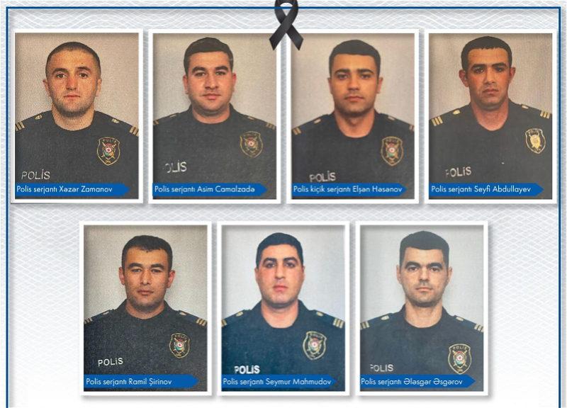 МВД опубликовало фото своих сотрудников, погибших в результате армянской диверсии