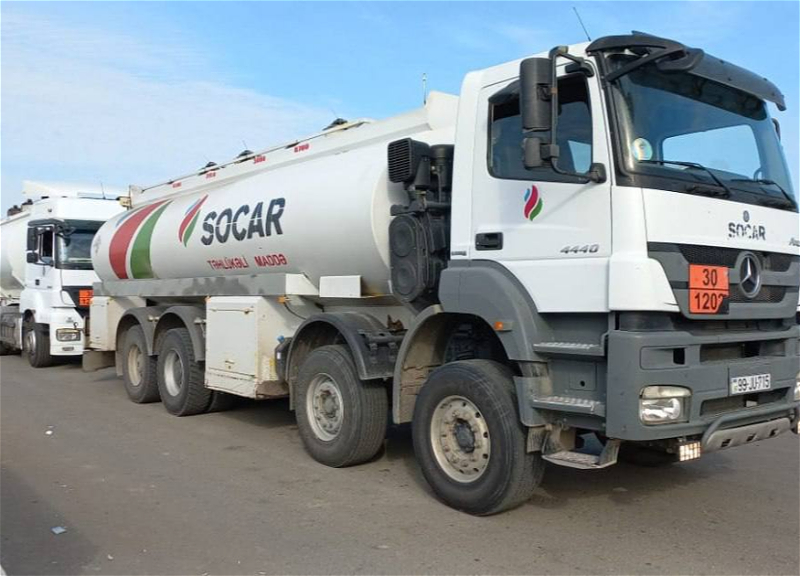 Из Агдама в Ханкенди отправлено топливо бензовозами SOCAR - ФОТО - ВИДЕО
