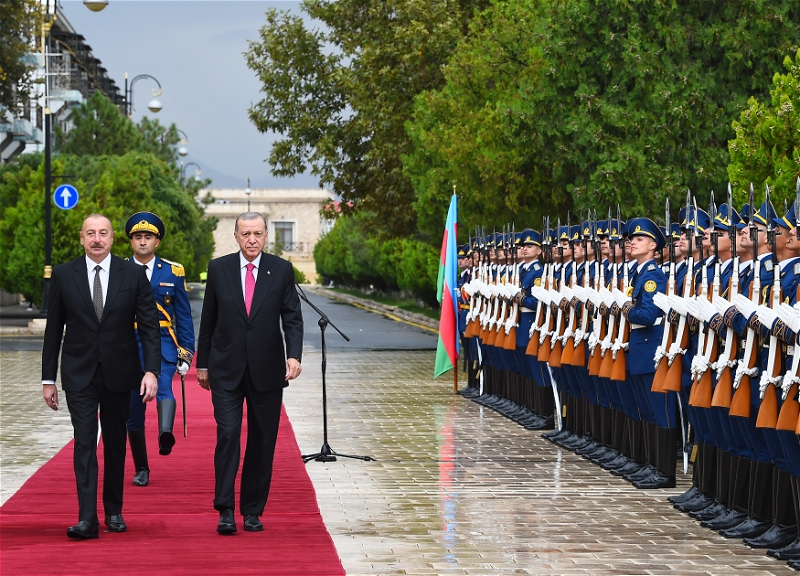 В Нахчыване состоялась церемония официальной встречи Президента Турции Реджепа Тайипа Эрдогана - ФОТО