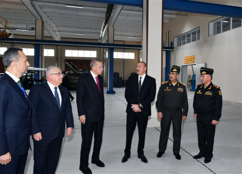 Президенты Азербайджана и Турции приняли участие в открытии Производственно-восстановительного военного комплекса в Нахчыване - ФОТО