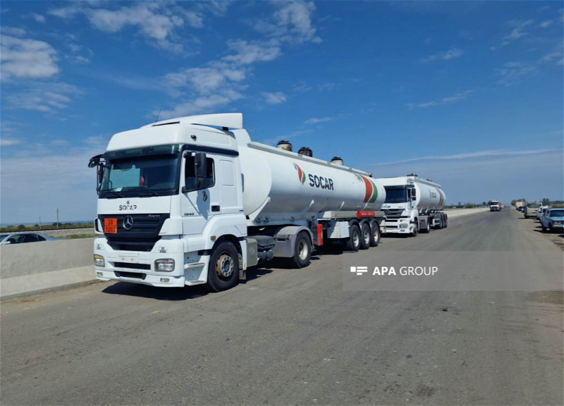 Xankəndiyə SOCAR-ın maşınları ilə 60 tondan çox yanacaq göndərilib