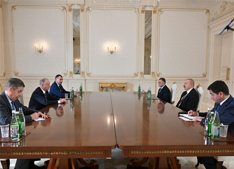 Президент Ильхам Алиев принял секретаря Совета безопасности РФ