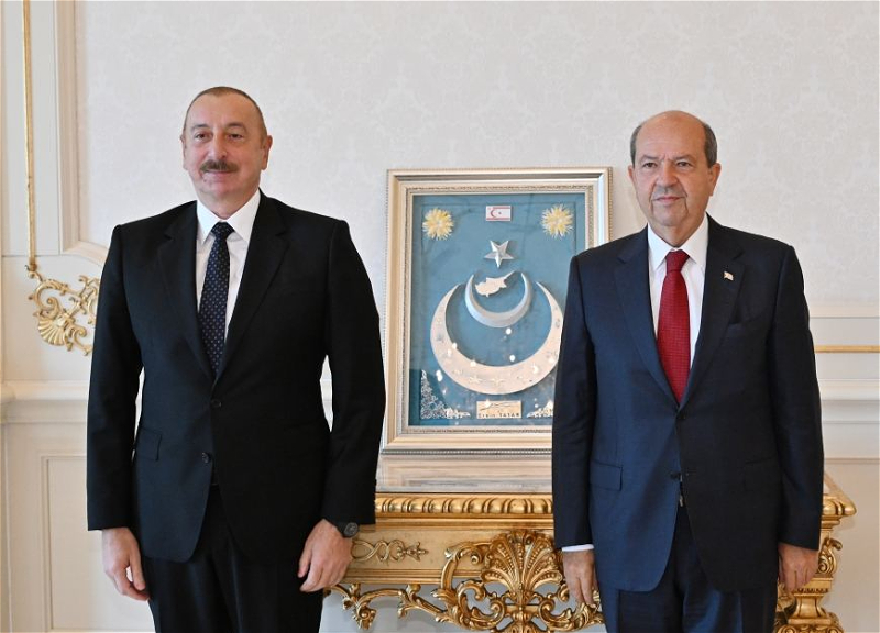 Ильхам Алиев принял Президента Турецкой Республики Северного Кипра - ФОТО