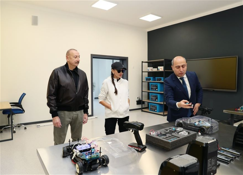 Ильхам Алиев и Мехрибан Алиева приняли участие в открытии школы в Шуше - ФОТО