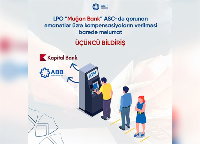 Определены банки для выплаты компенсаций вкладчикам Muğanbank