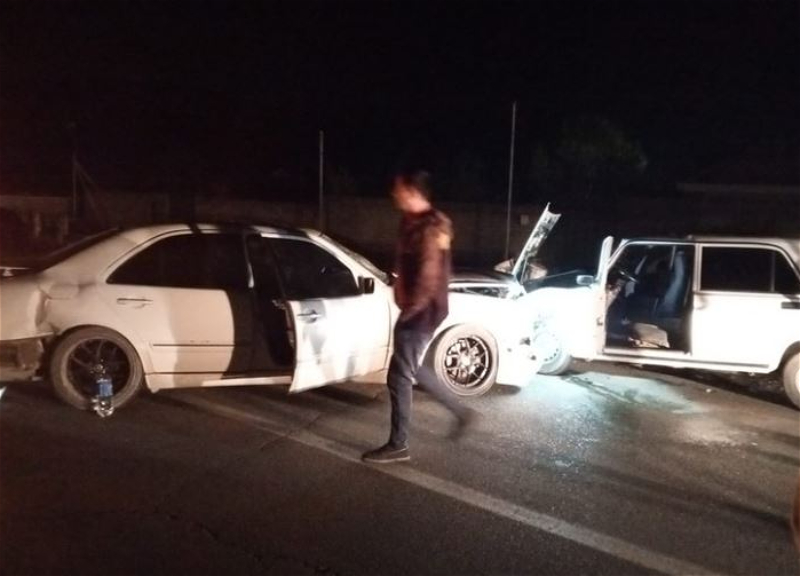 В Габале несколько человек пострадали в массовом ДТП