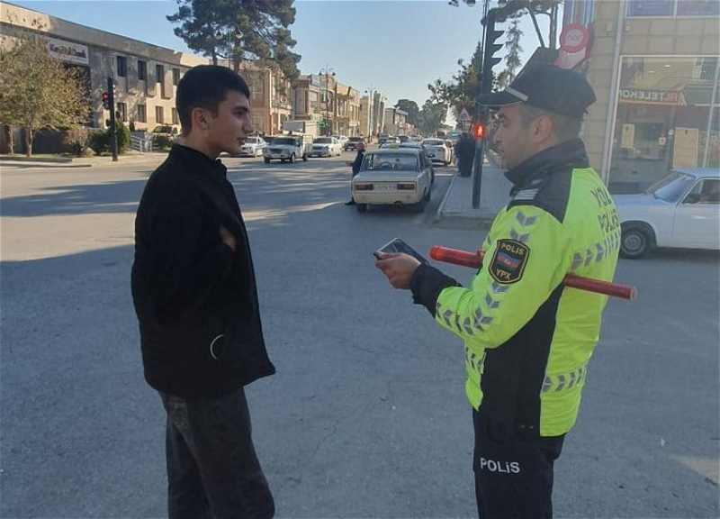 Дорожная полиция Азербайджана проводит профилактические мероприятия для предотвращения ДТП - ФОТО