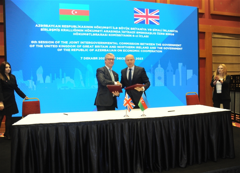 Подписан Протокол 6-го заседания азербайджано-британской межправительственной комиссии - ФОТО
