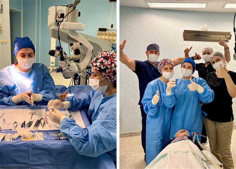 В Азербайджане впервые провели операцию пациенту с куриной слепотой - ФОТО