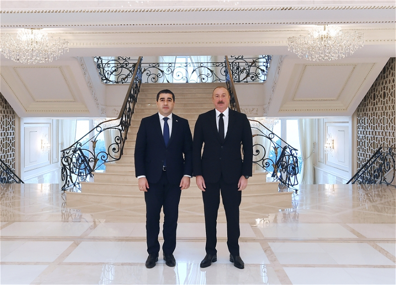 Президент Ильхам Алиев принял делегацию во главе с председателем парламента Грузии - ФОТО