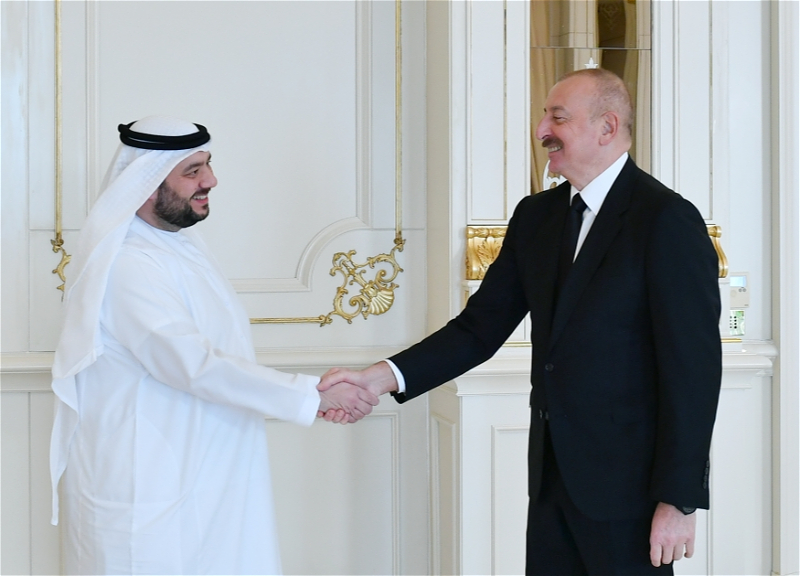 Президент Ильхам Алиев принял министра инвестиций Объединенных Арабских Эмиратов - ФОТО