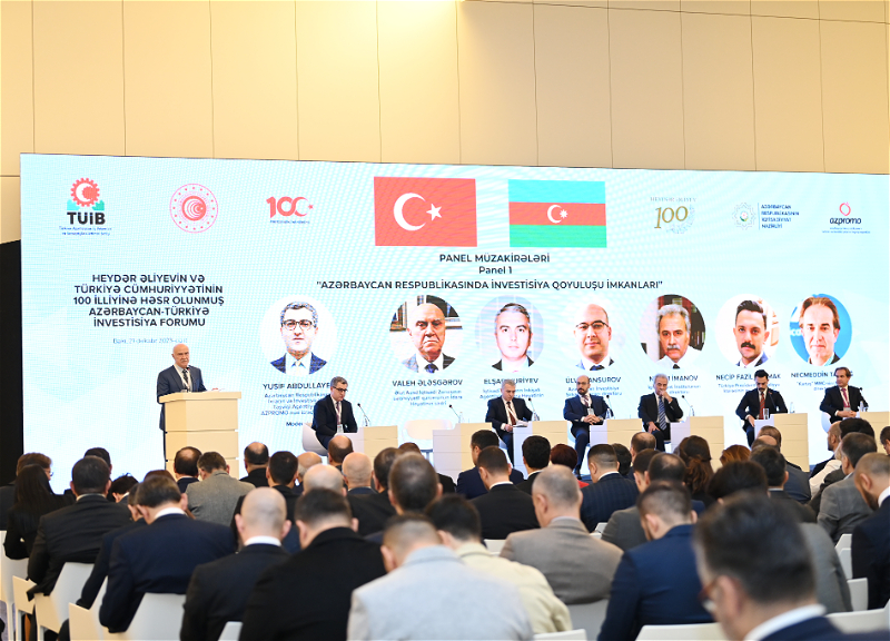 В рамках Азербайджано-турецкого инвестиционного форума состоялась панельная сессия «Инвестиционные возможности в Азербайджанской Республике» - ФОТО
