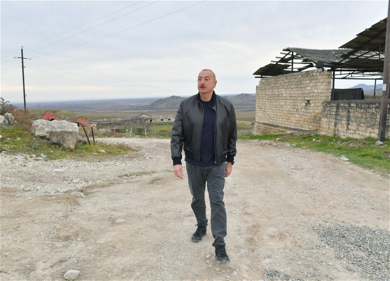 Ильхам Алиев посетил села Нахчыванлы, Пирджамал, Ханабад и Пирляр Ходжалинского района - ФОТО