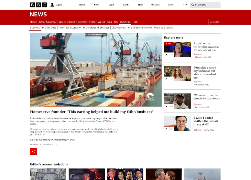 Bakı Limanı ilə bağlı videoçarx Davos Dünya İqtisadi Forumu keçirildiyi vaxt BBC-də yayımlanır - VİDEO