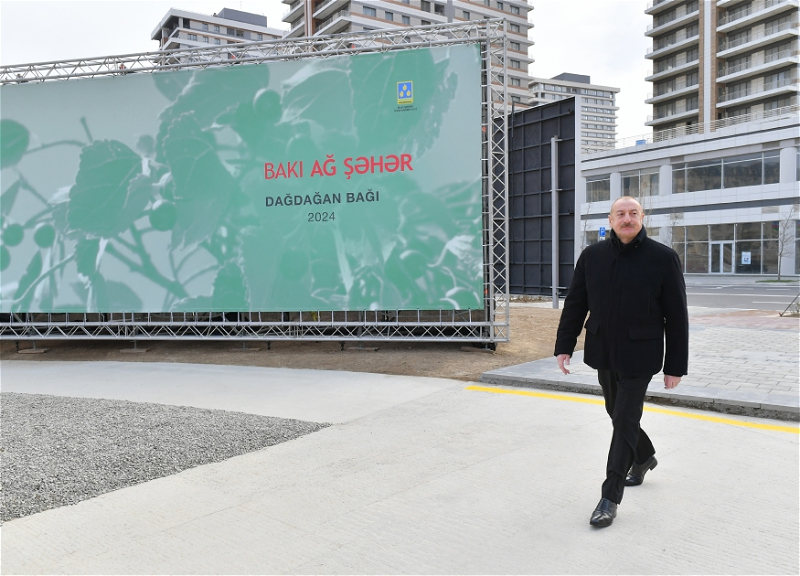 Ильхам Алиев ознакомился с работами по строительству и благоустройству в Белом городе - ФОТО
