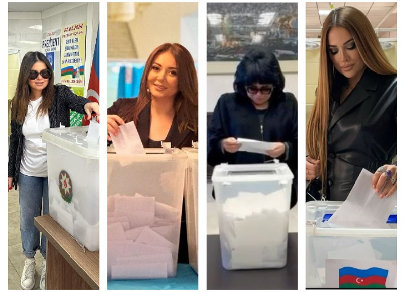 Азербайджанские знаменитости принимают активное участие в голосовании – ФОТО