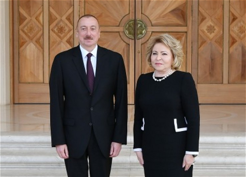 Валентина Матвиенко поздравила Ильхама Алиева с убедительной победой на выборах