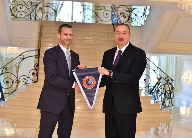 UEFA prezidenti Azərbaycan liderini təbrik edib